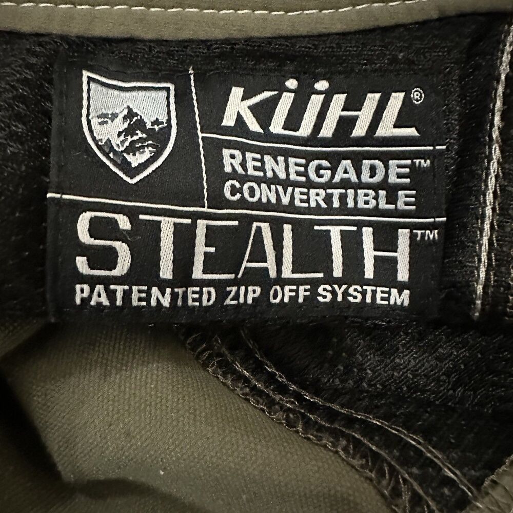 Kuhl Pants Mens 32 Green Renegade Cargo Convertible Stealth Hiking Outdoor 32x29 - Picture 11 of 11